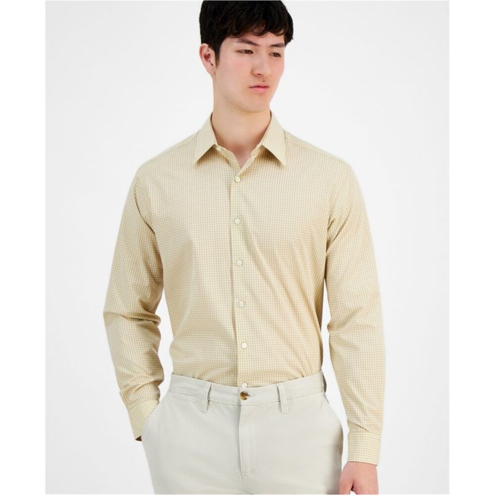 Club Room Mens Checkered Button Up Shirt, NWT